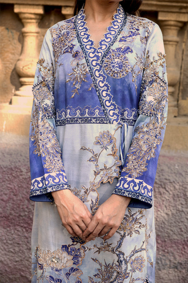 Shamaeel - Safina Blue - Viscose Silk/Cotton Silk