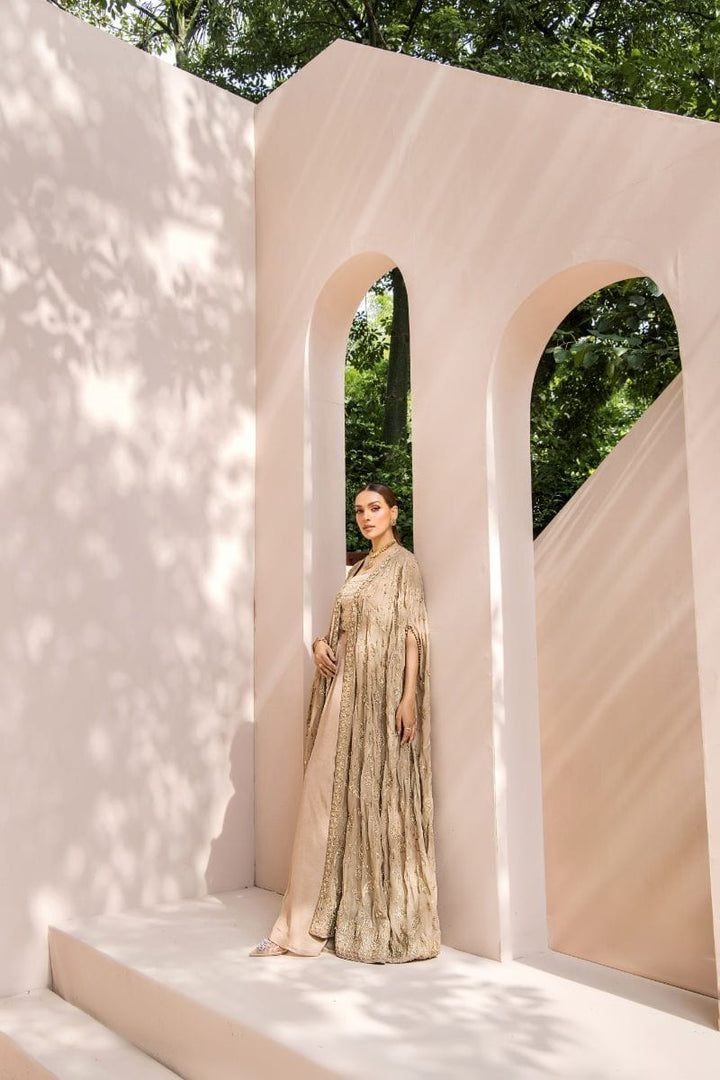 Malook - Kiran  - Chiffon - Beige - 3 Piece