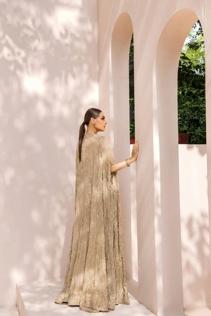 Malook - Kiran  - Chiffon - Beige - 3 Piece
