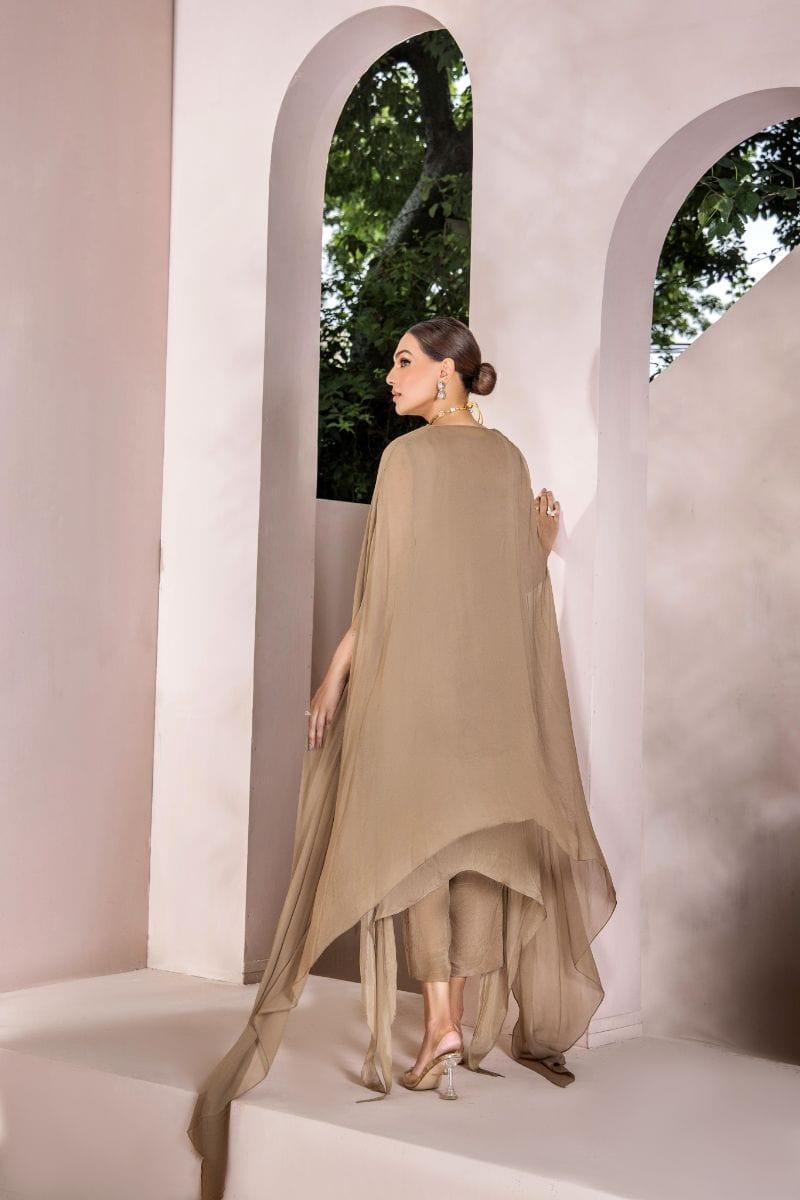 Malook - Zaria - Chiffon - Beige - 2 Piece