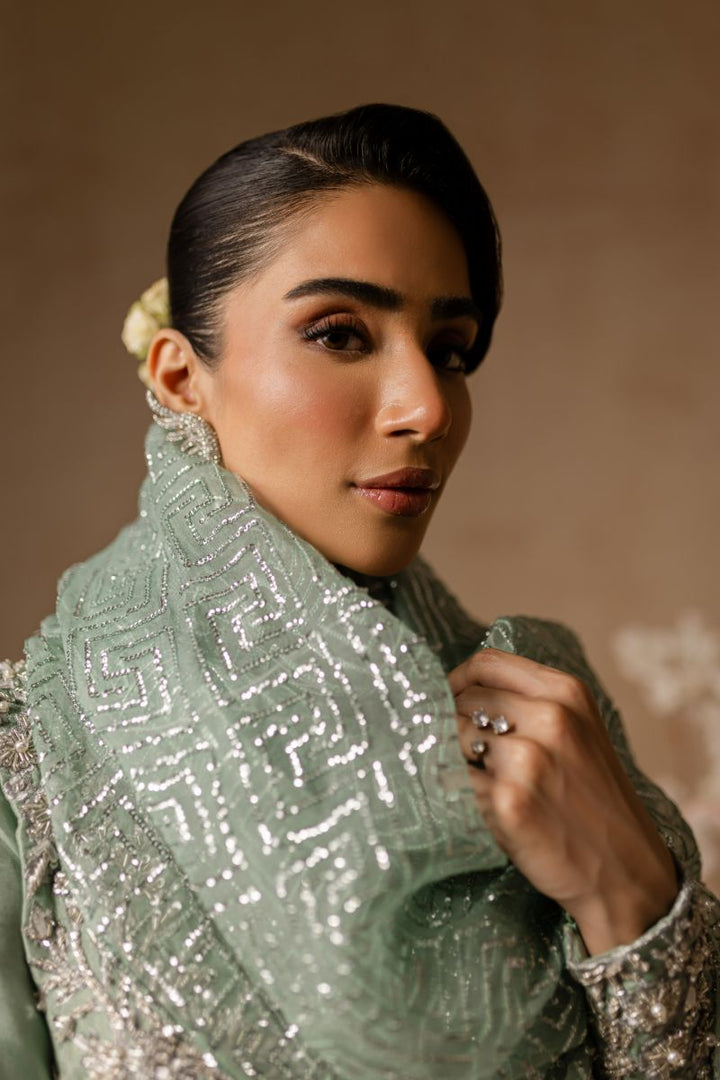 Maria Osama Khan - Aazure - SKY - RAWSILK & Organza - 2 Piece