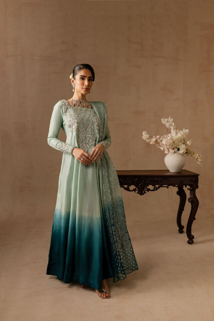 Maria Osama Khan - Aazure - SKY - RAWSILK & Organza - 2 Piece