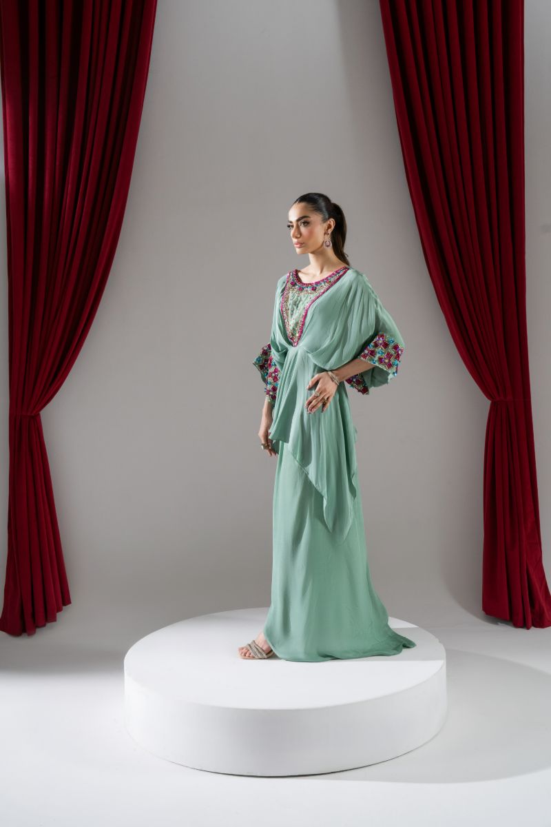 Maria Osama Khan - Astra - Sea green - Grip - 2 Piece