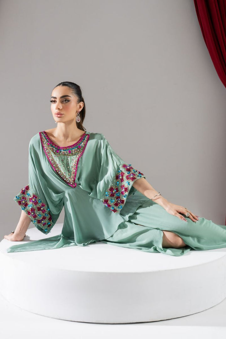 Maria Osama Khan - Astra - Sea green - Grip - 2 Piece