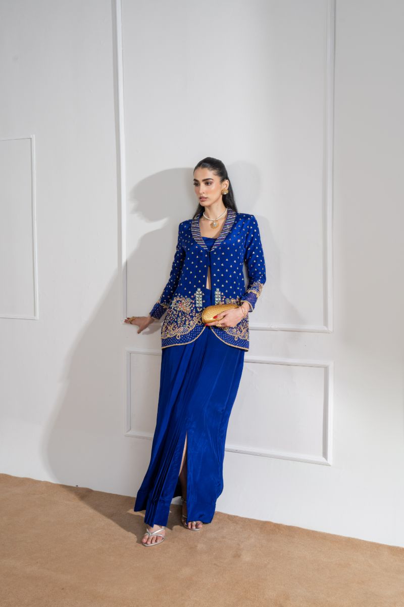 Maria Osama Khan - Electra - Navy Blue  - Grip - 2 Piece