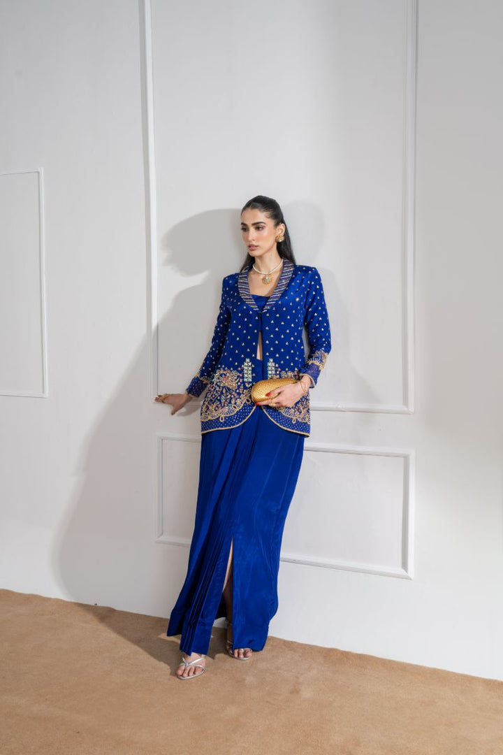 Maria Osama Khan - Electra - Navy Blue  - Grip - 2 Piece