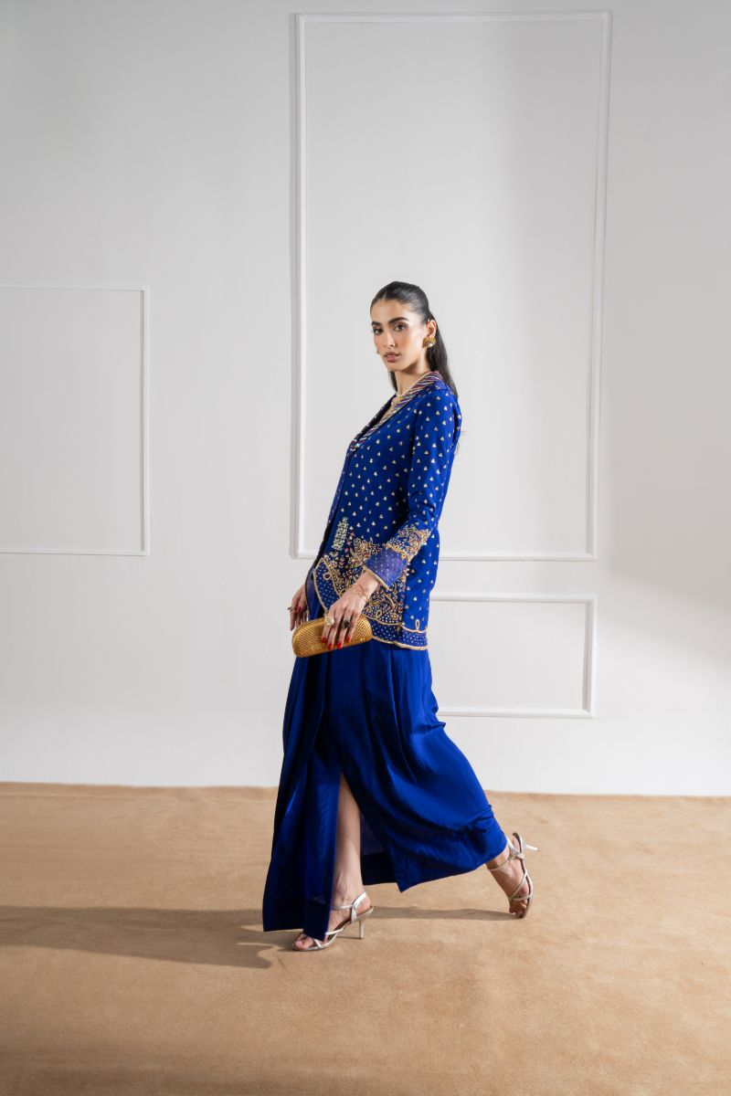 Maria Osama Khan - Electra - Navy Blue  - Grip - 2 Piece