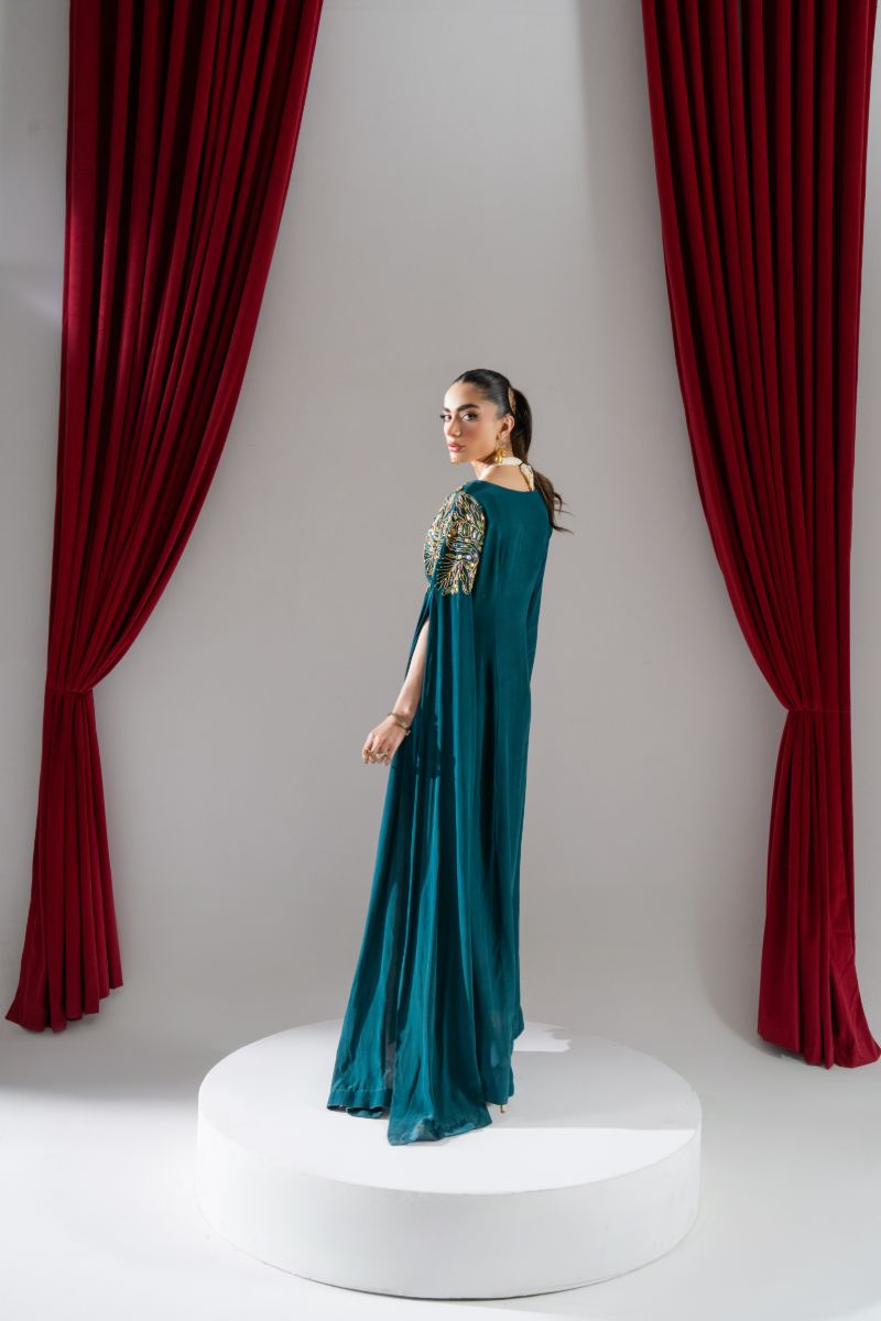 Maria Osama Khan - Elysian - Teal green  - Grip & Korean - 2 Piece
