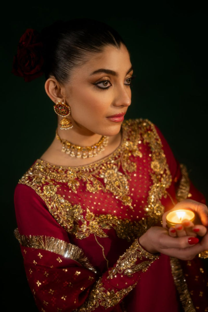 Maria Osama Khan - Naqsh-e-Jashan - Fushia - ORGANZA & Grip SILK - 3 Piece