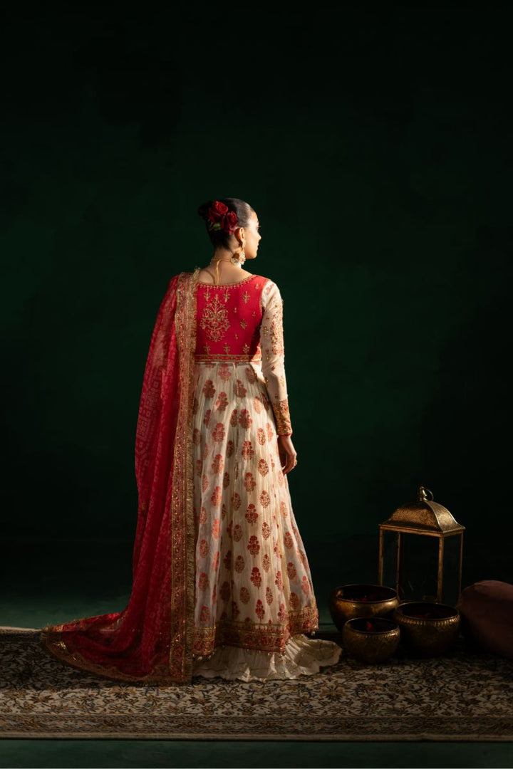 Maria Osama Khan - Noor-e-Jashan - Ivory - organza - 4 Piece