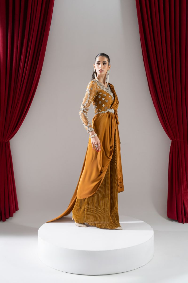 Maria Osama Khan - Orion - Beige - Grip & Organza - 2 Piece