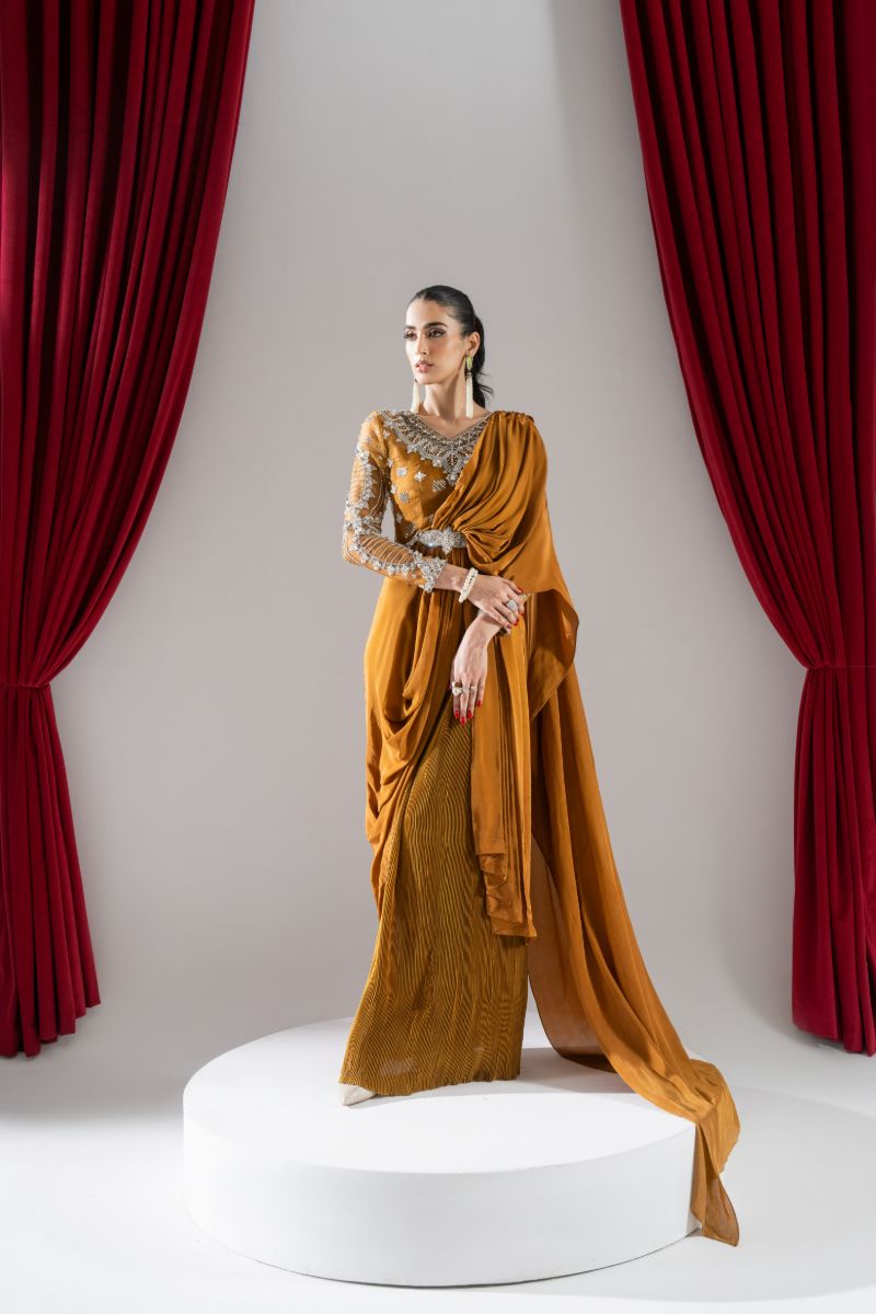 Maria Osama Khan - Orion - Beige - Grip & Organza - 2 Piece