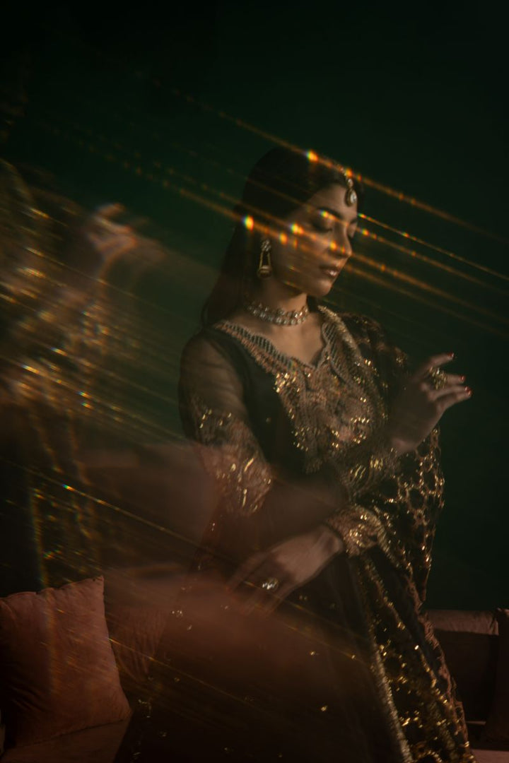 Maria Osama Khan - Sham-e-Jashan - Black - ORGANZA & Grip silk - 3 Piece