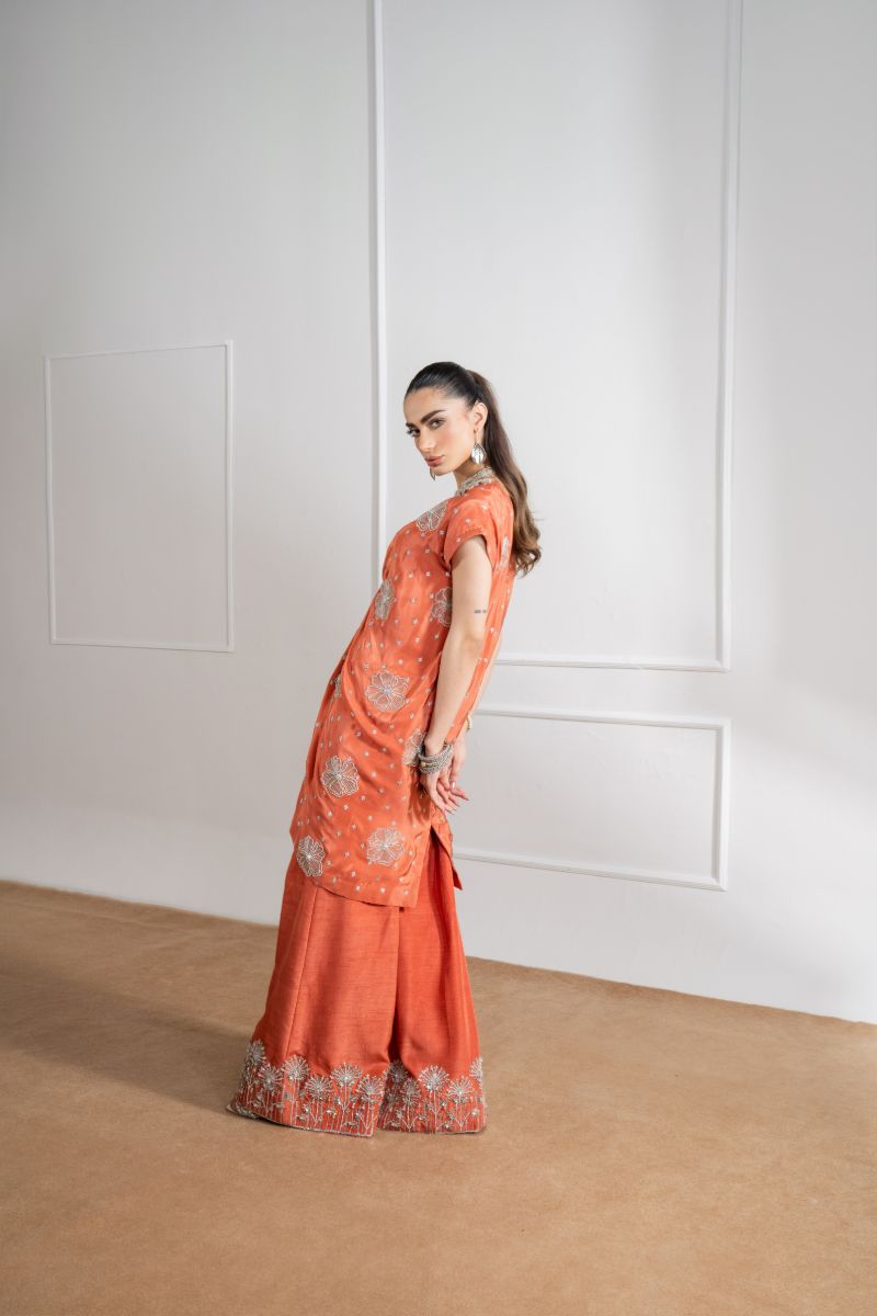 Maria Osama Khan - Stella - Orange - Grip & Korean - 2 Piece