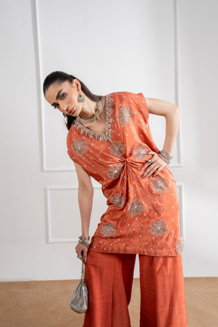 Maria Osama Khan - Stella - Orange - Grip & Korean - 2 Piece