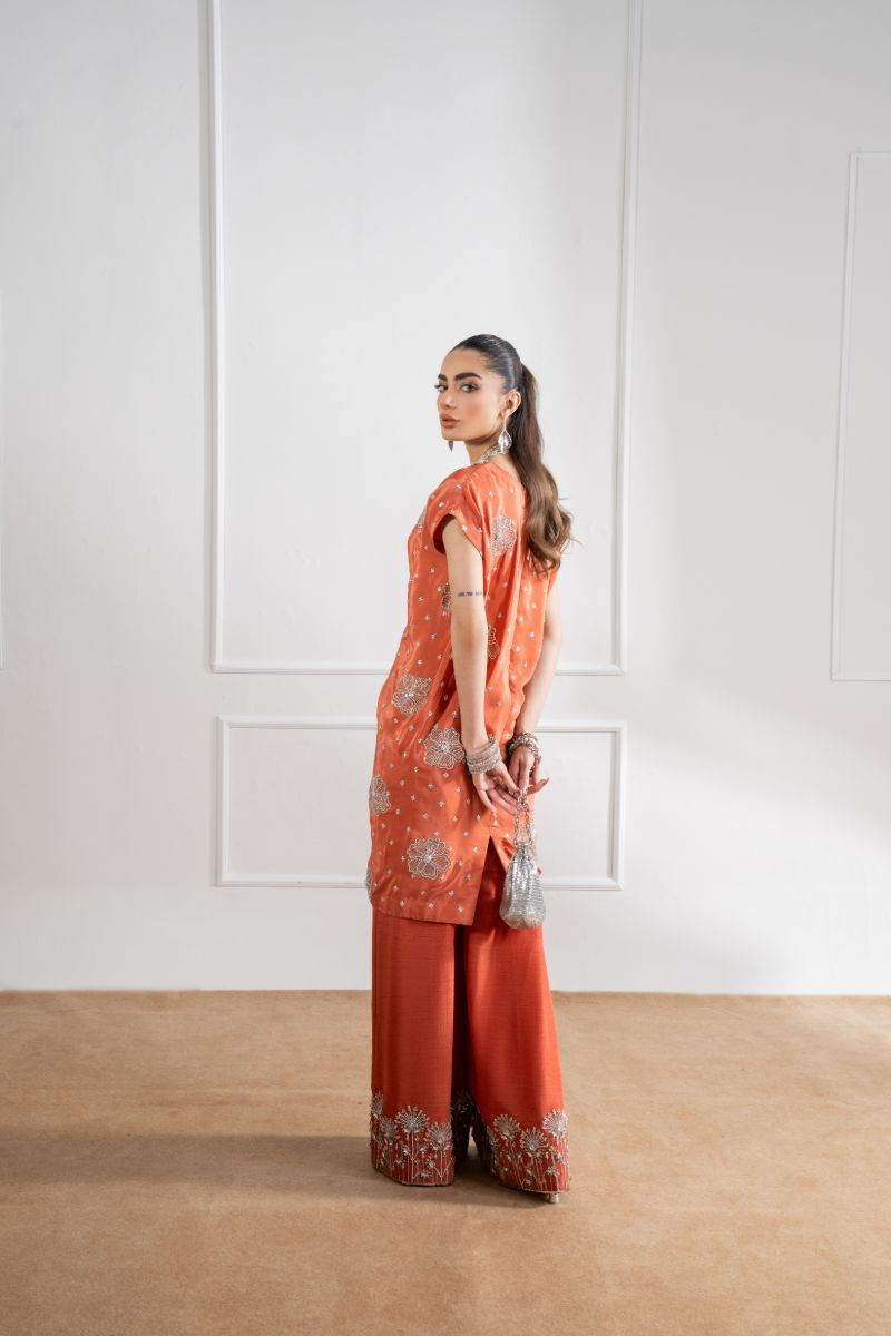Maria Osama Khan - Stella - Orange - Grip & Korean - 2 Piece