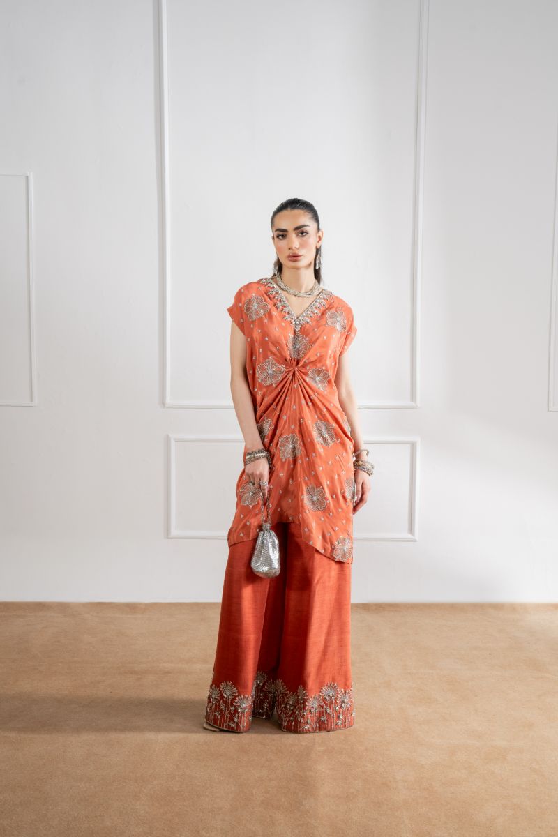 Maria Osama Khan - Stella - Orange - Grip & Korean - 2 Piece