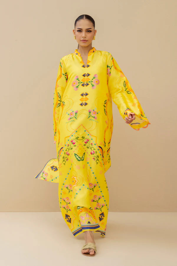 Sania Maskatiya - Miara - Raw Silk - Canary Yellow - 1 Piece