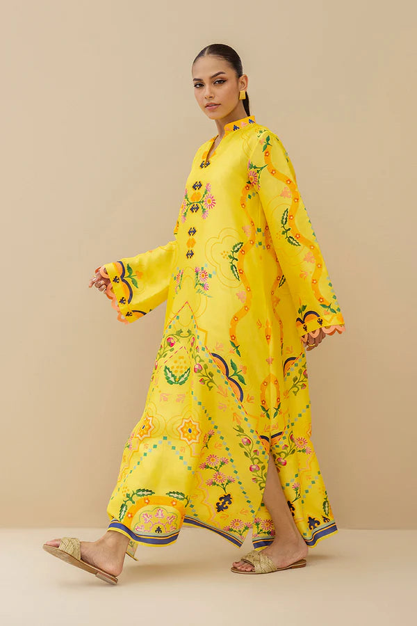 Sania Maskatiya - Miara - Raw Silk - Canary Yellow - 1 Piece