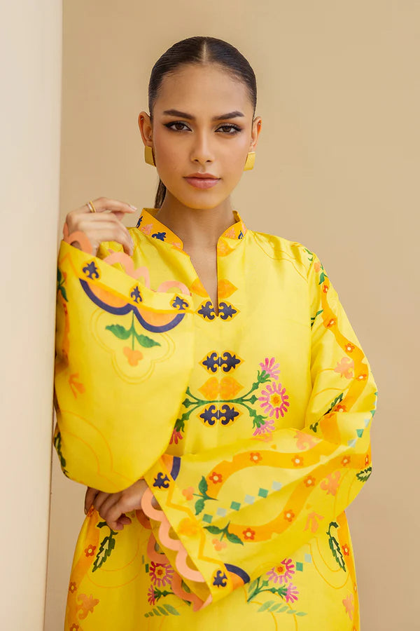 Sania Maskatiya - Miara - Raw Silk - Canary Yellow - 1 Piece