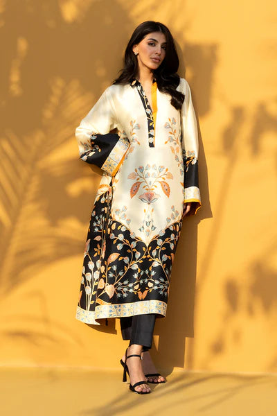 Sania Maskatiya - Mida Raw Silk Suit For Women - Ebony - 2 Piece