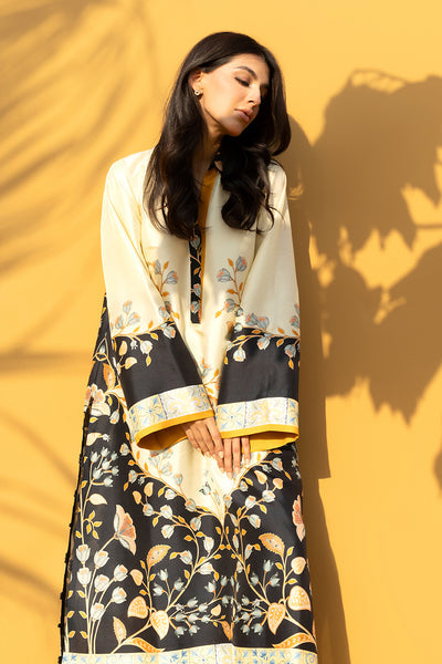 Sania Maskatiya - Mida Raw Silk Suit For Women - Ebony - 2 Piece