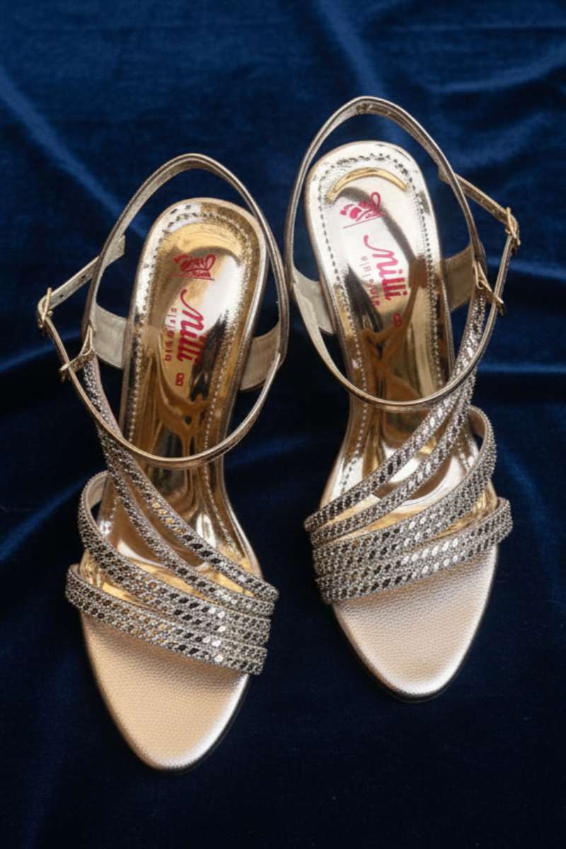 Milli Shoes - Fancy High Heels Sandals For Women - Rose Gold