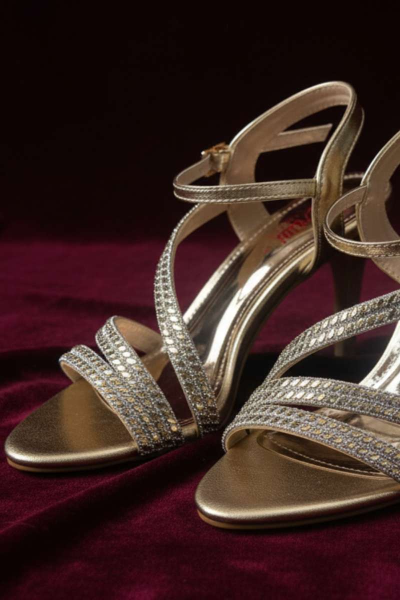 Milli Shoes - Fancy High Heels Sandals For Women - golden