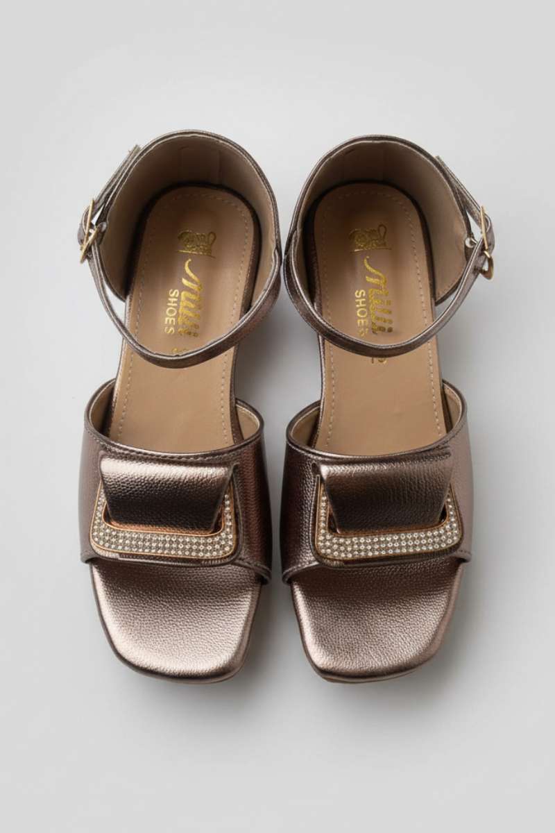 Milli Shoes - Fancy Sandals For Girls - Bronze