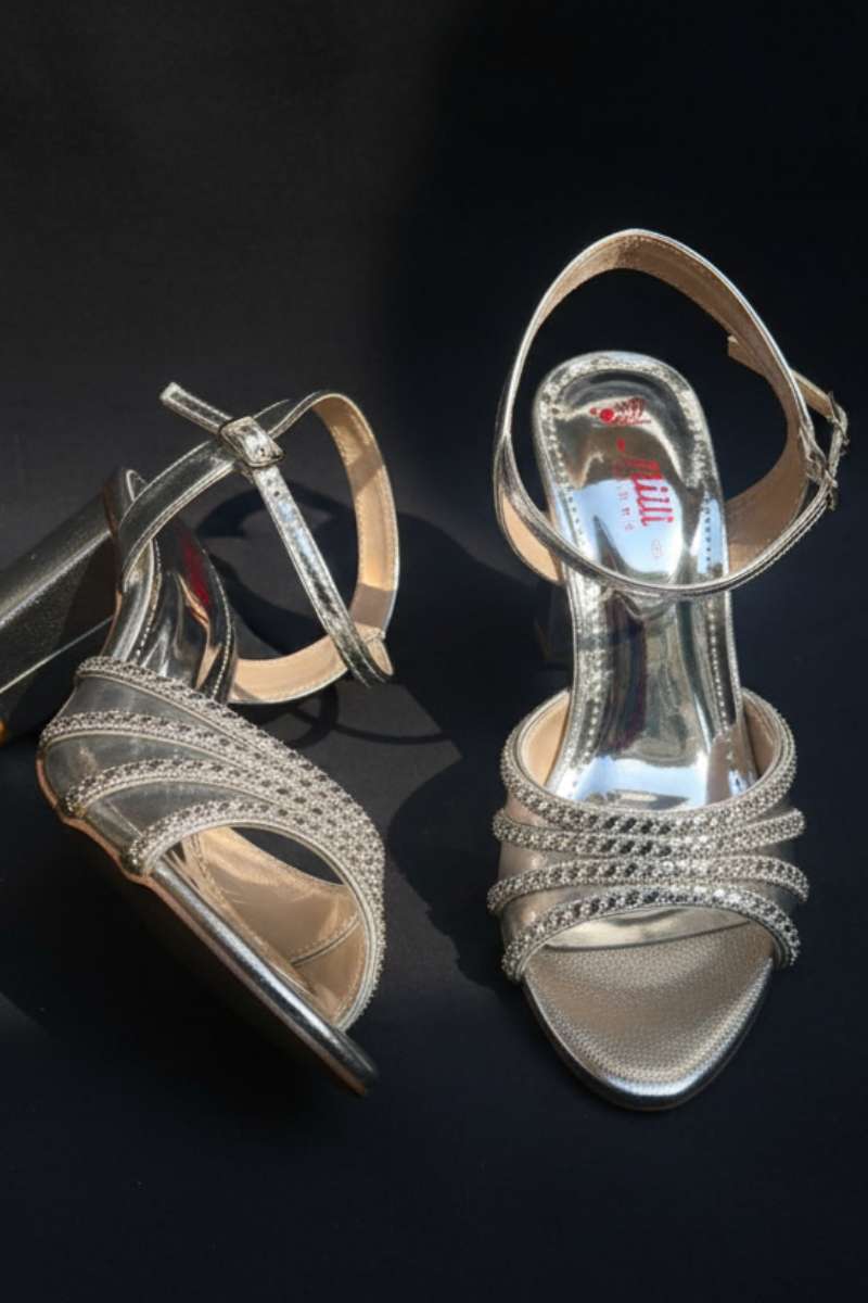 Milli Shoes - Formal High Heels Sandals For Women - Silver