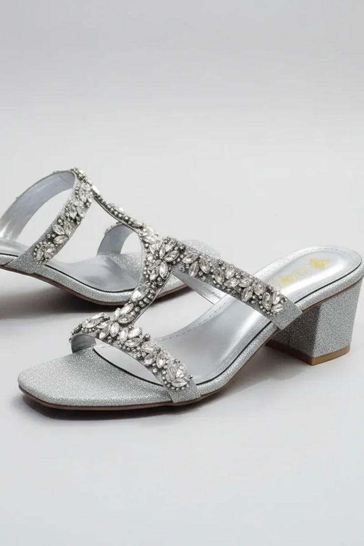 Milli Shoes - Formal Slides For Women - Silver