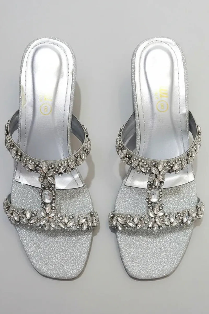 Milli Shoes - Formal Slides For Women - Silver