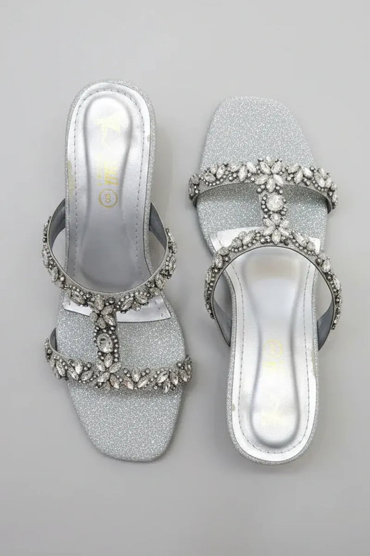 Milli Shoes - Formal Slides For Women - Silver