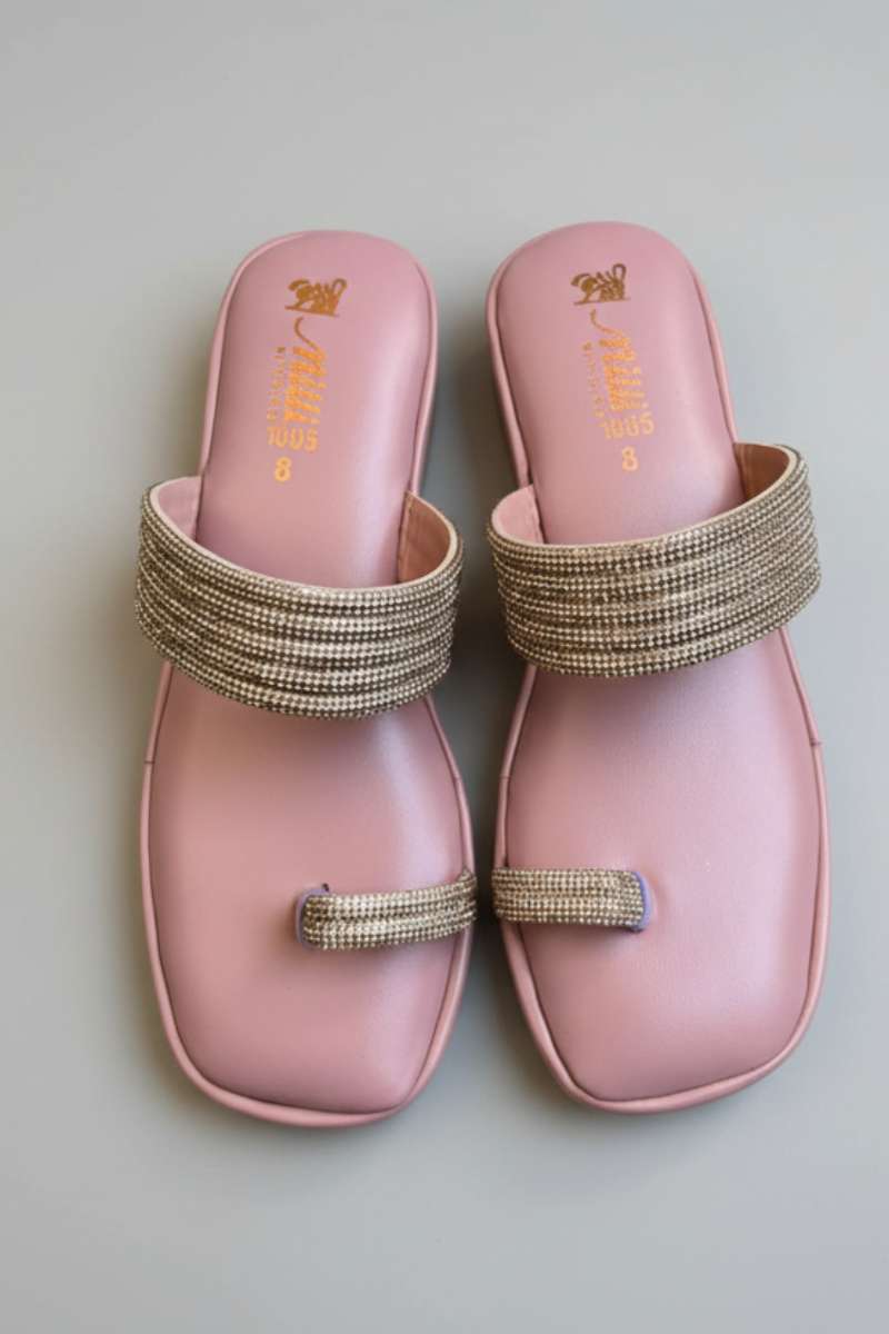 Milli Shoes - Platform Heel Kohlapuri For Women - Pink