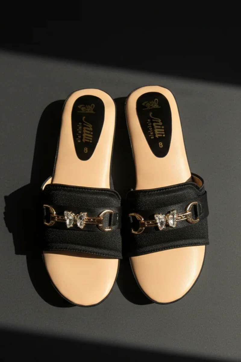 Milli Shoes - Platform Heel Slides For Women - Black - Studio by TCS