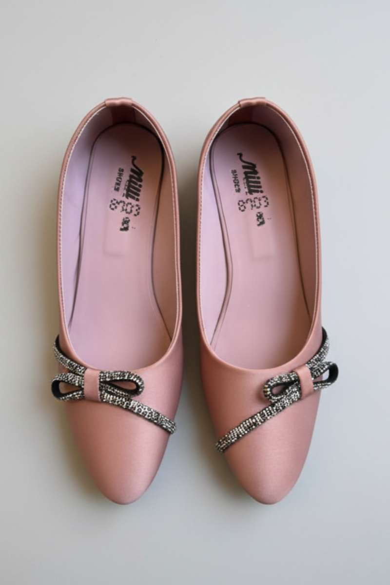 Milli Shoes - Satin Court Shoes For Women - Dusty Rose