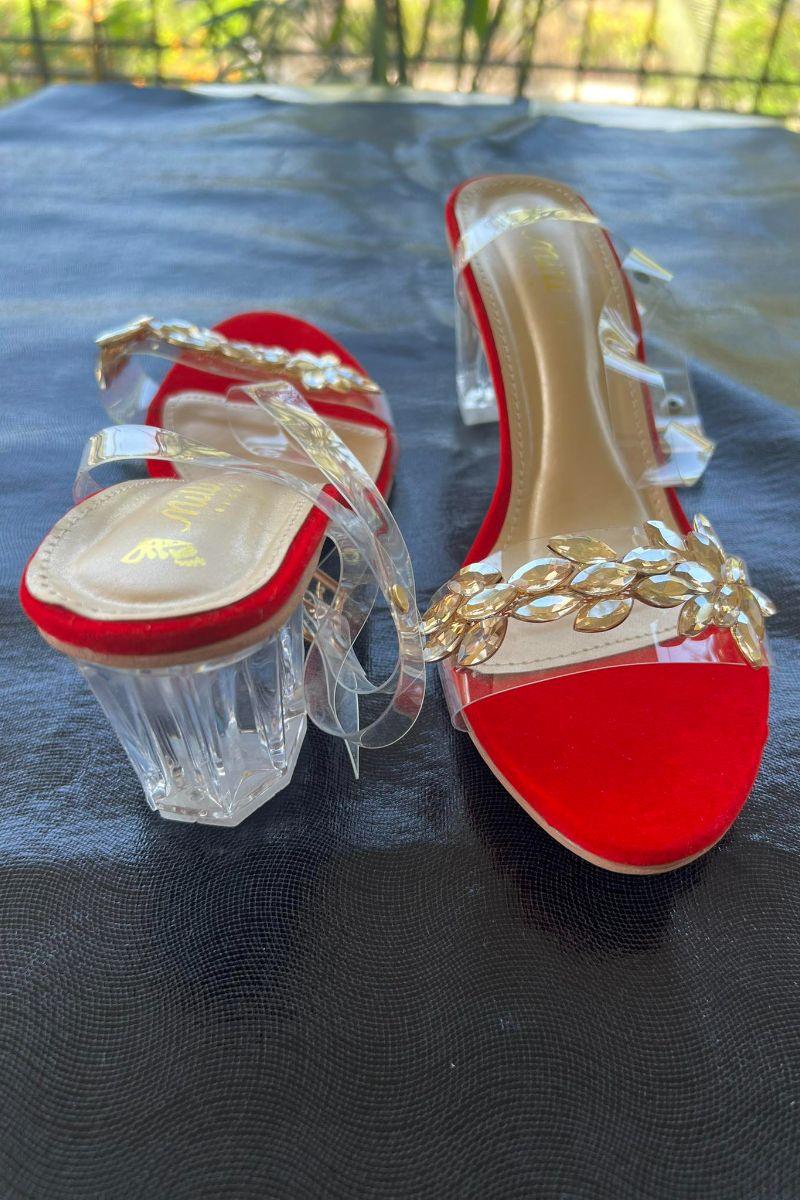 Milli Shoes - Strap Heels - Red - 3692