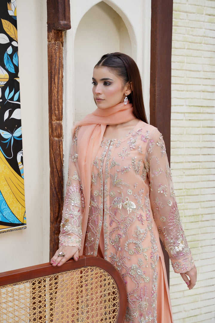 Mina Muse Bella Jacket Peach 3 Piece