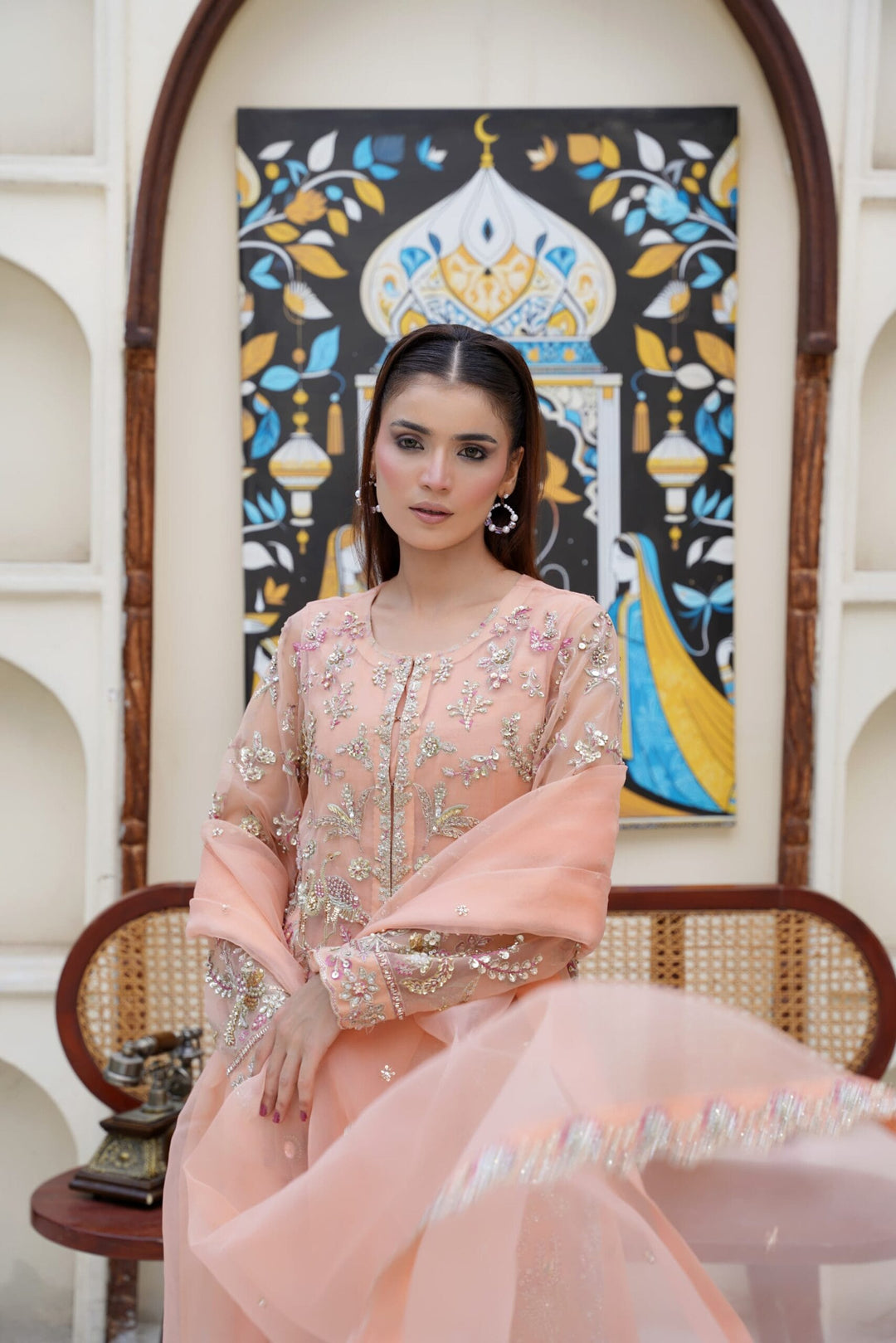 Mina Muse Bella Jacket Peach 3 Piece
