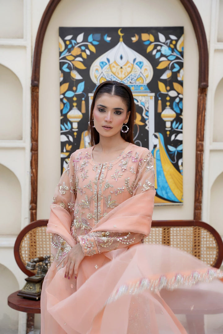 Mina Muse Bella Jacket Peach 3 Piece