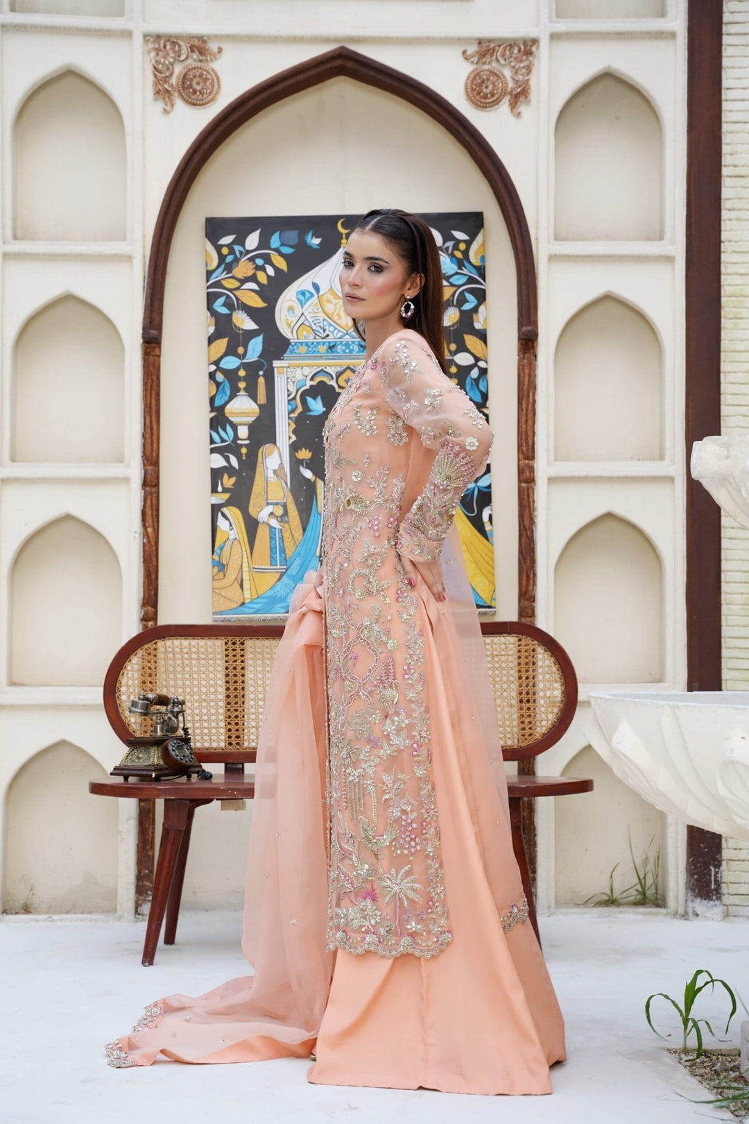 Mina Muse Bella Jacket Peach 3 Piece