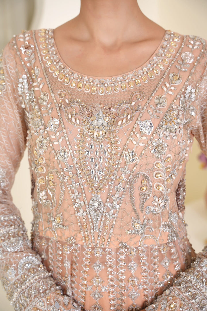 Mina Muse Ciao Lehnga choli / Sharara Peach 3 Piece