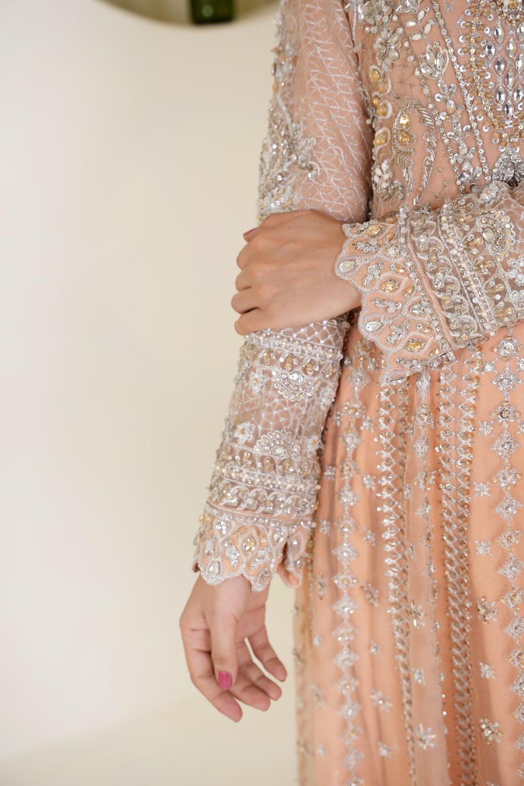 Mina Muse Ciao Lehnga choli / Sharara Peach 3 Piece