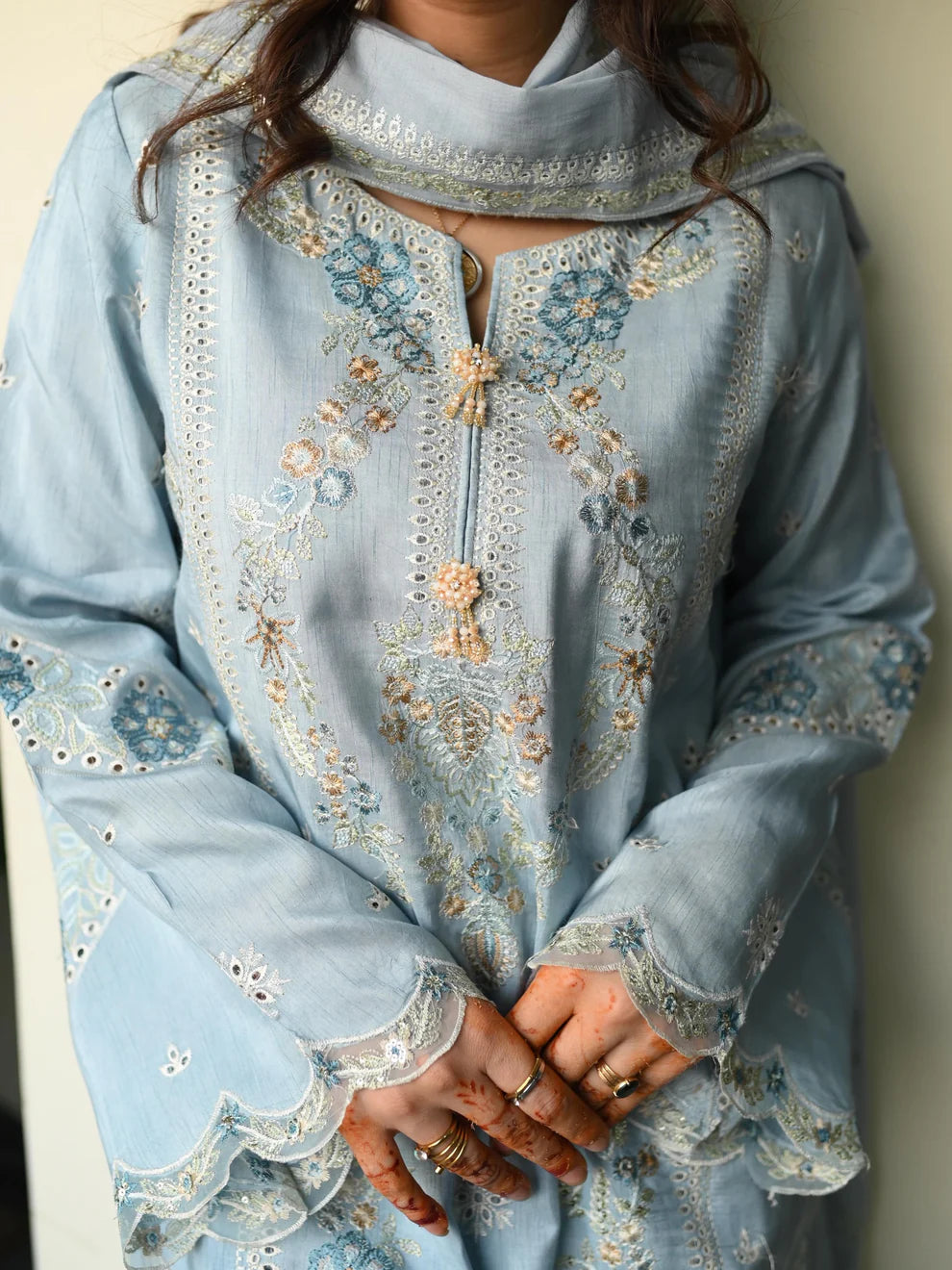 Mina Muse Meher Suit Blue 3 Piece