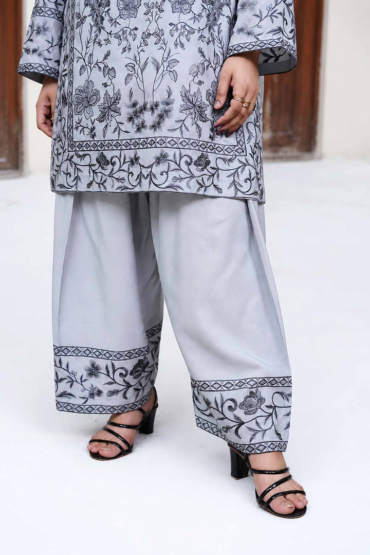 Mina Muse Nayab Suit Silver Grey 3 Piece