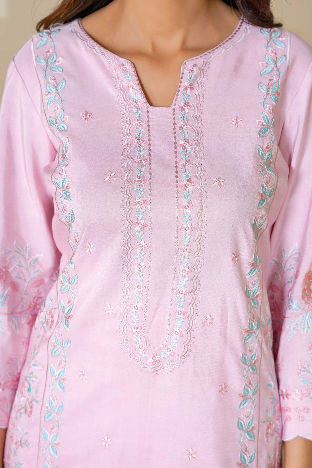 Mina Muse Rooh Suit Pink 3 Piece