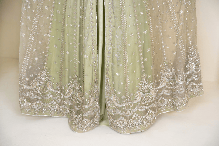 Mina Muse Zuri Pishwas Mint Green 3 Piece