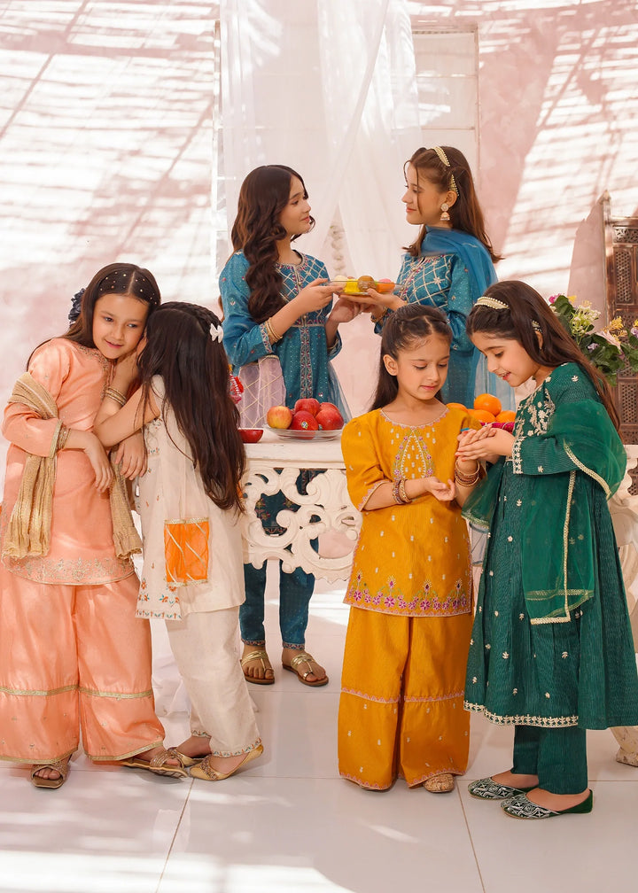 Modest - Cotton Lawn Embroidered Suit For Girl - Blue - 3 Piece