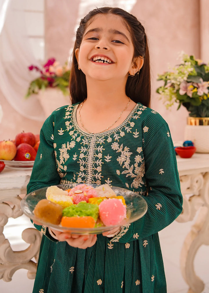 Modest - Cotton Lawn Embroidered Suit For Girl - Green - 3 Piece