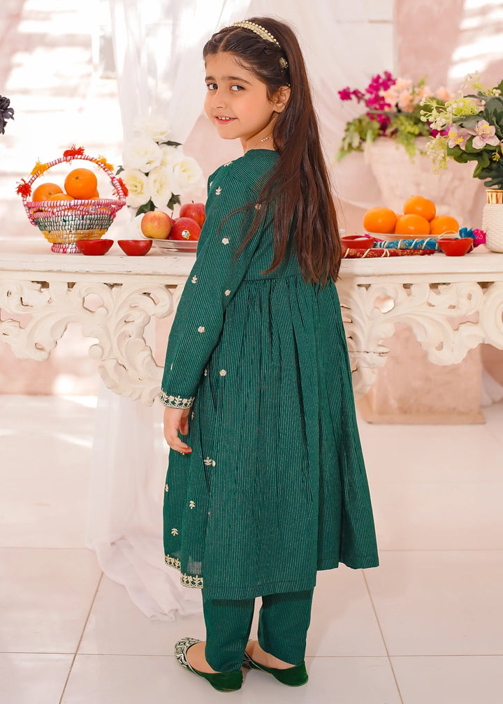 Modest - Cotton Lawn Embroidered Suit For Girl - Green - 3 Piece